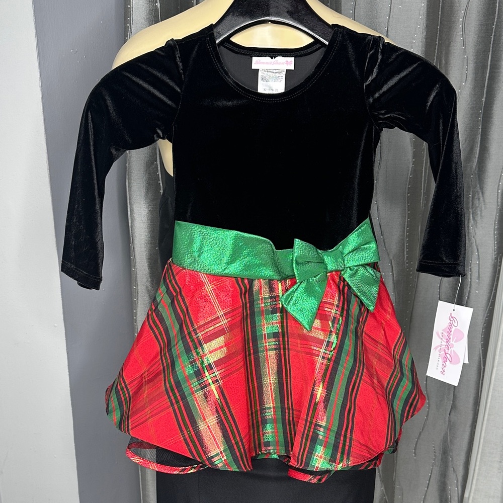 Bonnie Jean Sz 3T Kids Holiday Plaid Dress Costume